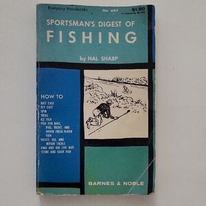 Vintage Barnes & Noble Sportsman's Digest of Fishing By Hal Sharp